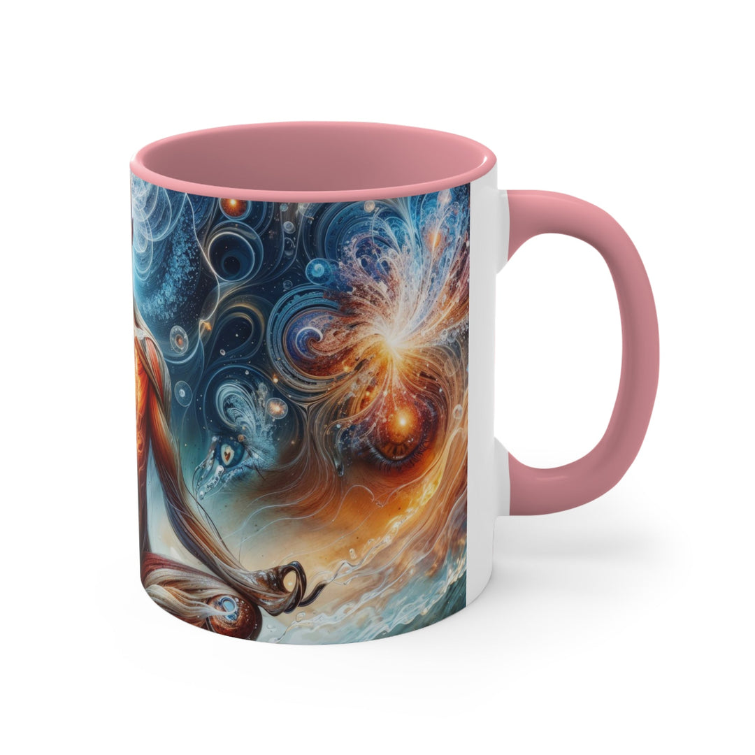 Cosmic Meditation Harmony - Accent Coffee Mug - Mug - g(0D·IO) - Pink - 11oz -