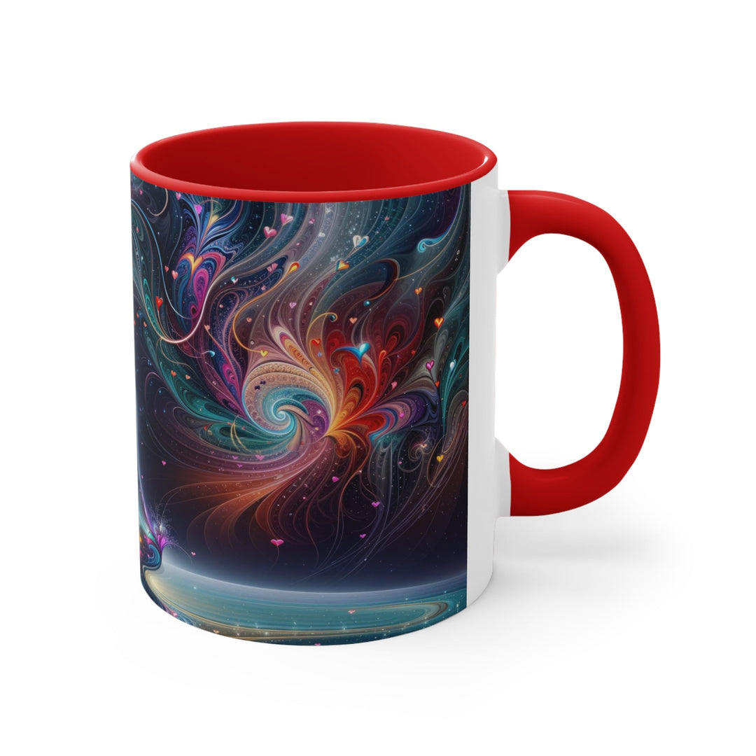 Cosmic Meditation Harmony - Accent Coffee Mug - Mug - g(0D·IO) - Pink - 11oz -