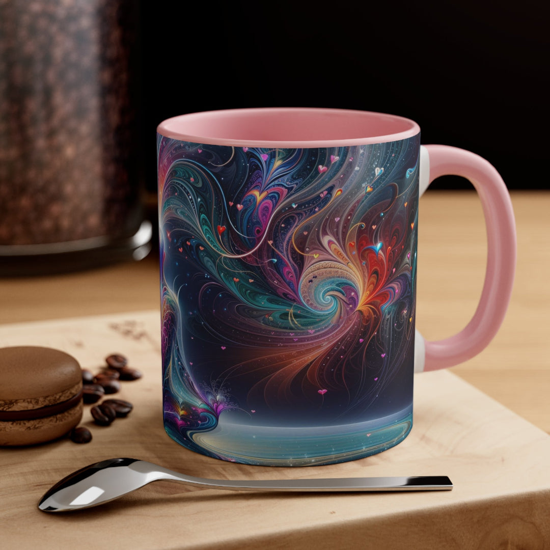 Cosmic Meditation Harmony - Accent Coffee Mug - Mug - g(0D·IO) - Pink - 11oz -