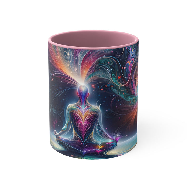 Cosmic Meditation Harmony - Accent Coffee Mug - Mug - g(0D·IO) - Pink - 11oz -