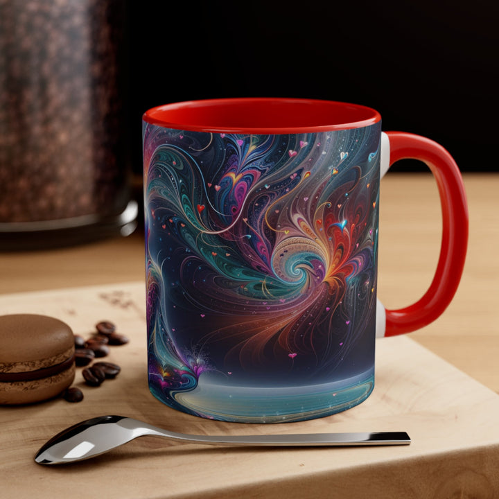 Cosmic Meditation Harmony - Accent Coffee Mug - Mug - g(0D·IO) - Pink - 11oz -