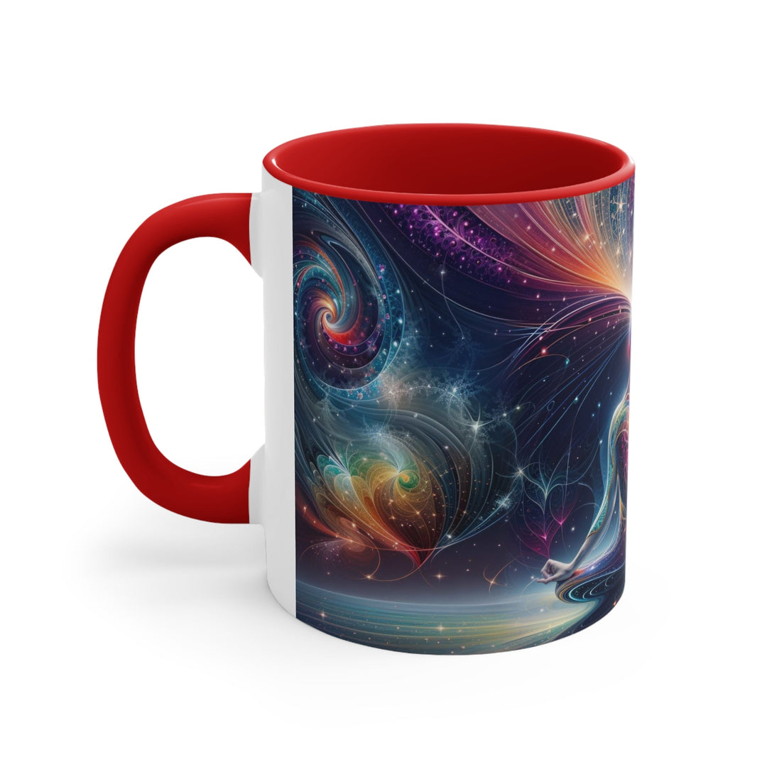 Cosmic Meditation Harmony - Accent Coffee Mug - Mug - g(0D·IO) - Pink - 11oz -