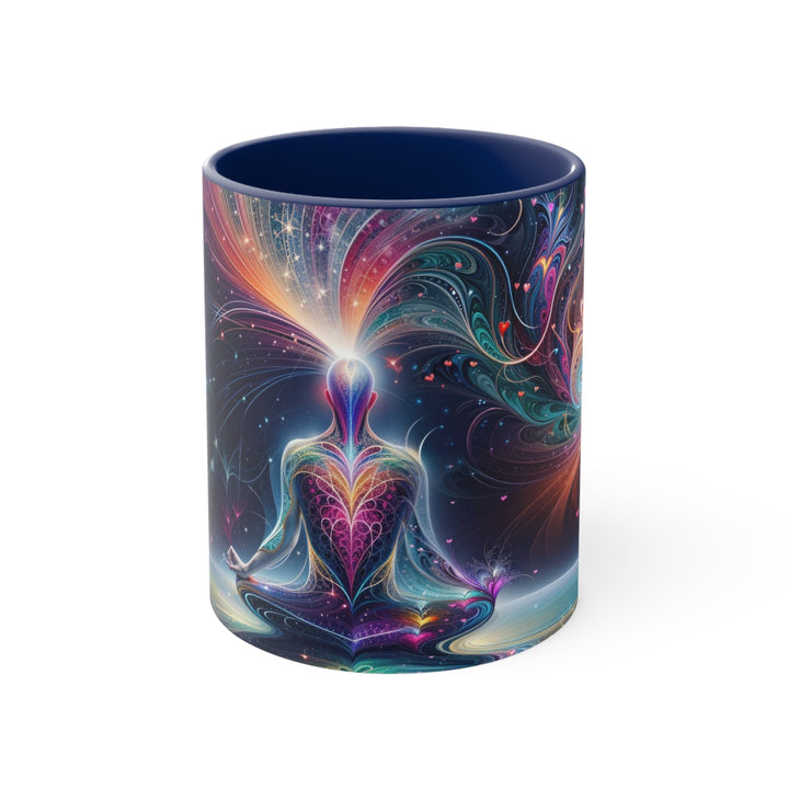 Cosmic Meditation Harmony - Accent Coffee Mug - Mug - g(0D·IO) - Navy - 11oz -