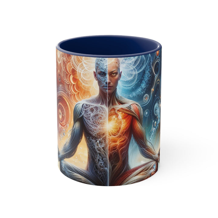 Cosmic Meditation Harmony - Accent Coffee Mug - Mug - g(0D·IO) - Navy - 11oz -