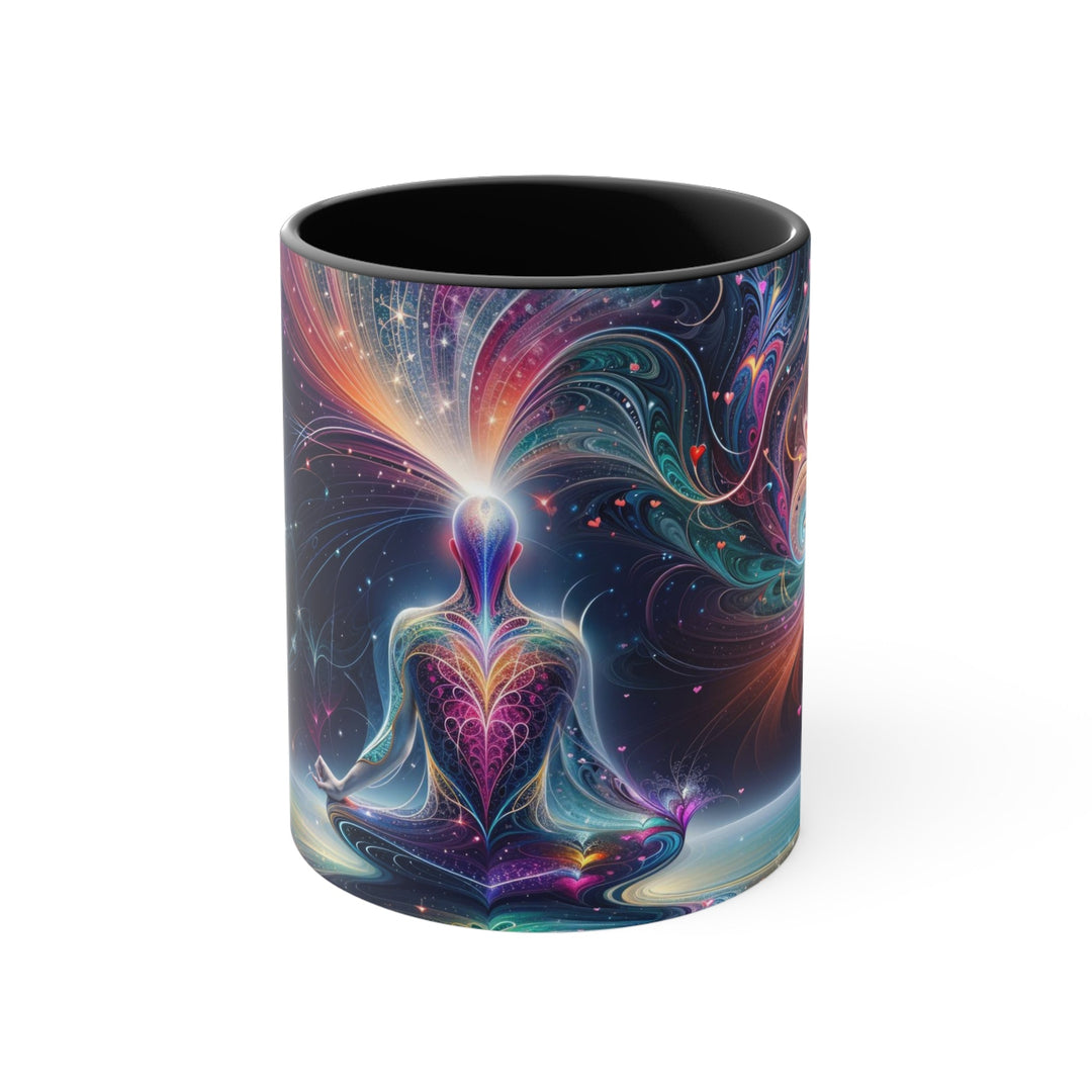 Cosmic Meditation Harmony - Accent Coffee Mug - Mug - g(0D·IO) - Black - 11oz -