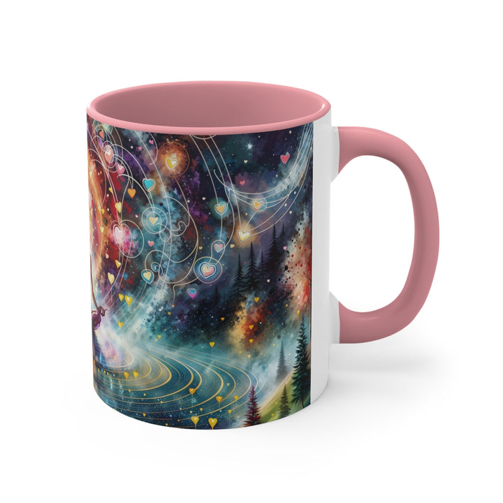 Cosmic Meditation Harmony - Accent Coffee Mug - Mug - g(0D·IO) - Pink - 11oz -