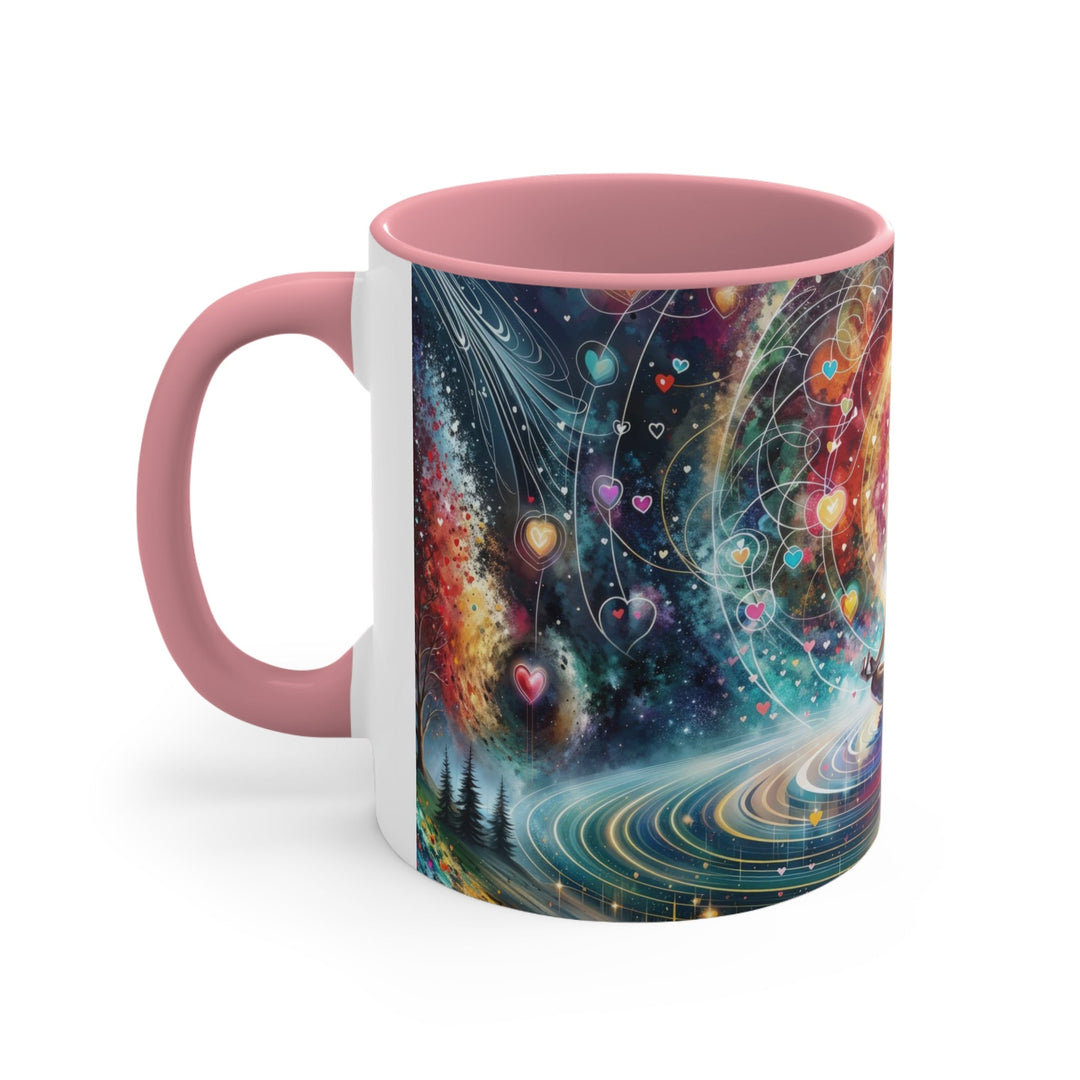 Cosmic Meditation Harmony - Accent Coffee Mug - Mug - g(0D·IO) - Pink - 11oz -