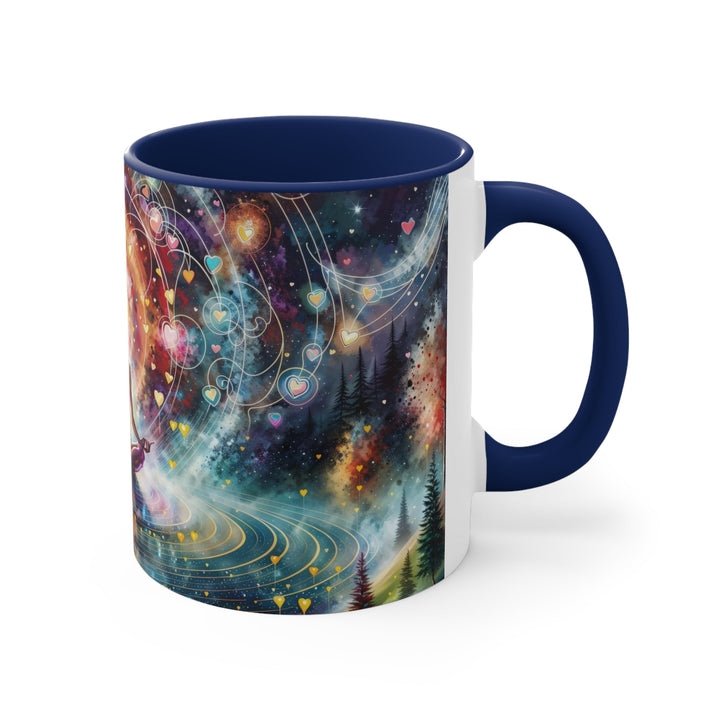 Cosmic Meditation Harmony - Accent Coffee Mug - Mug - g(0D·IO) - Pink - 11oz -