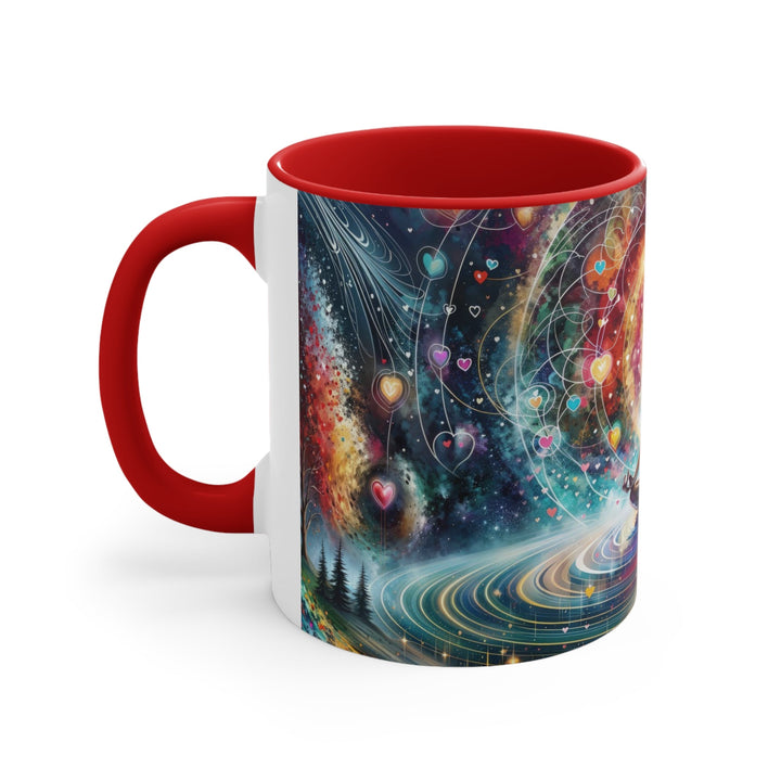 Cosmic Meditation Harmony - Accent Coffee Mug - Mug - g(0D·IO) - Pink - 11oz -