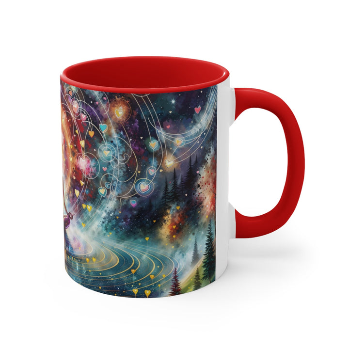 Cosmic Meditation Harmony - Accent Coffee Mug - Mug - g(0D·IO) - Pink - 11oz -