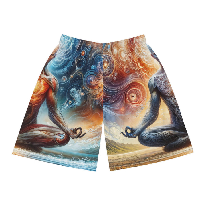 Cosmic Meditation Harmony - AOP Basketball Shorts - All Over Prints - g(0D·IO) - Seam thread color automatically matched to design - XS -