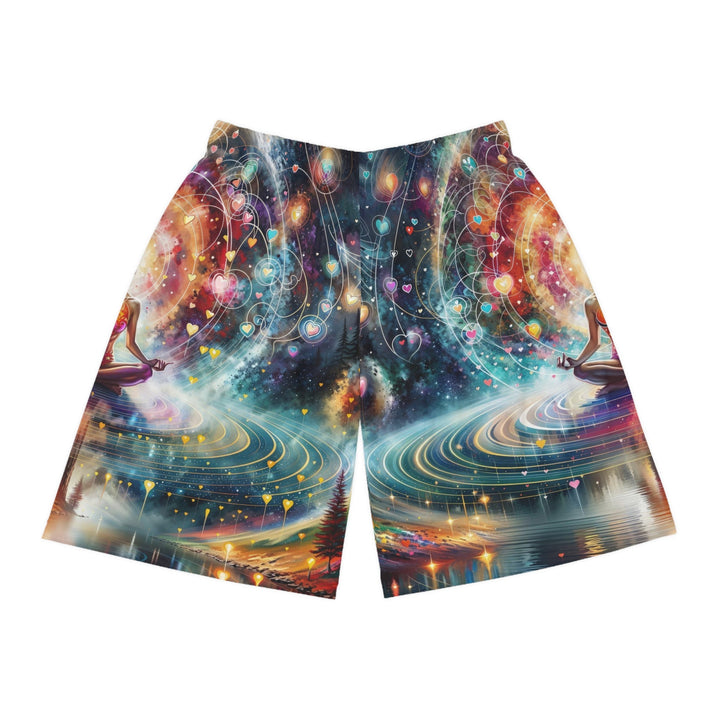 Cosmic Meditation Harmony - AOP Basketball Shorts - All Over Prints - g(0D·IO) - Seam thread color automatically matched to design - XS -