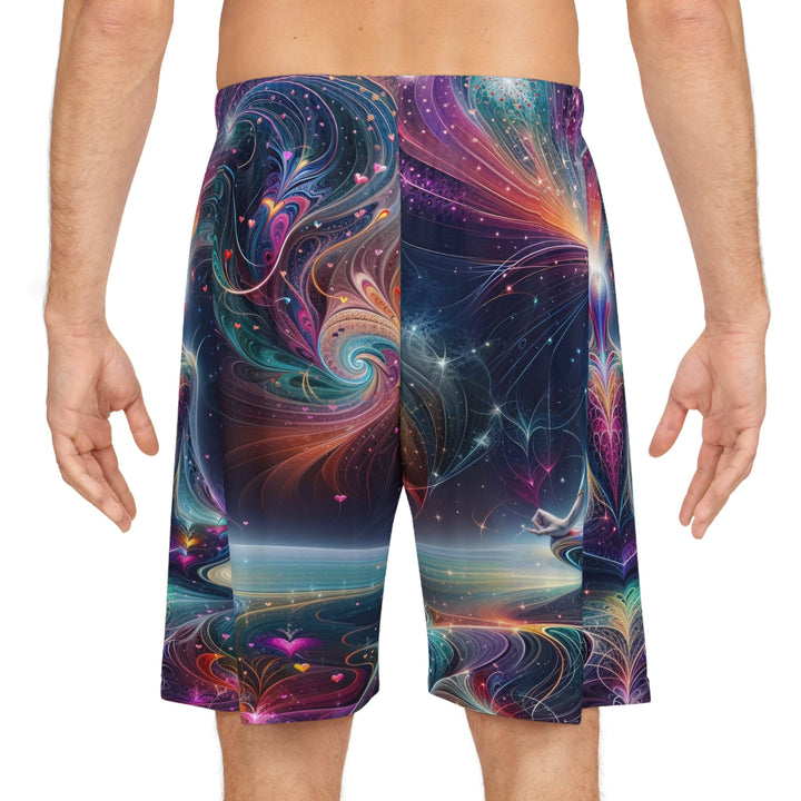 Cosmic Meditation Harmony - AOP Basketball Shorts - All Over Prints - g(0D·IO) - Seam thread color automatically matched to design - XS -