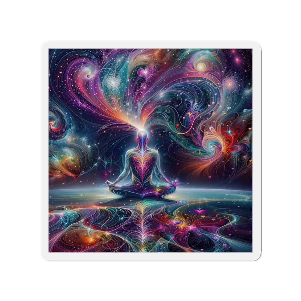 Cosmic Meditation Harmony - Die-cut Magnet - Home Decor - g(0D·IO) - 3" x 3" - Die-Cut - 1 pc