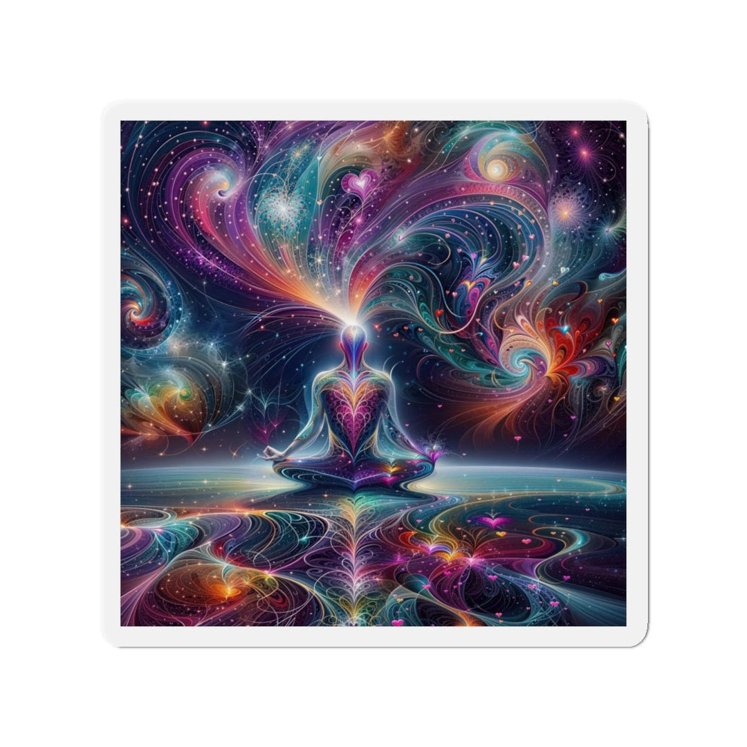 Cosmic Meditation Harmony - Die-cut Magnet - Home Decor - g(0D·IO) - 4" x 4" - Die-Cut - 1 pc