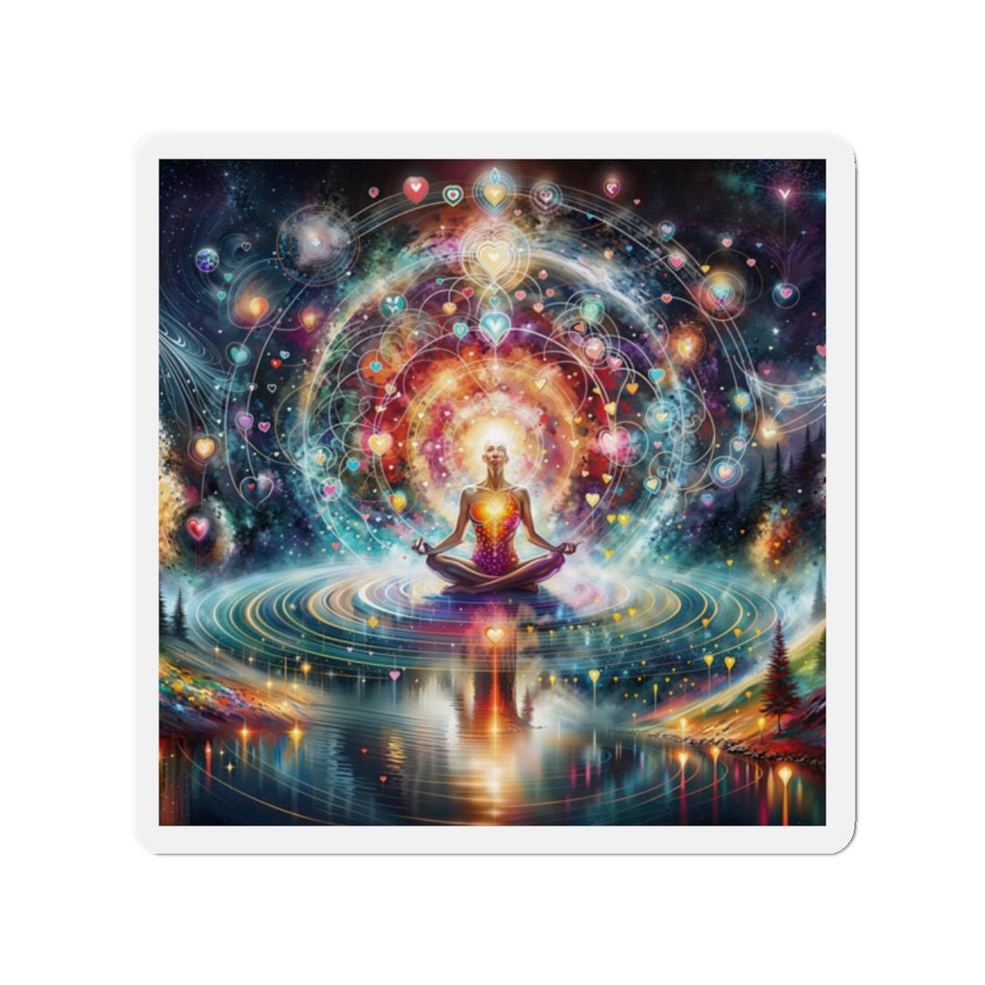 Cosmic Meditation Harmony - Die-cut Magnet - Home Decor - g(0D·IO) - 2" x 2" - Die-Cut - 1 pc
