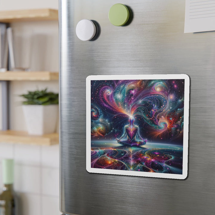 Cosmic Meditation Harmony - Die-cut Magnet - Home Decor - g(0D·IO) - 6 × 6" - Die-Cut - 1 pc