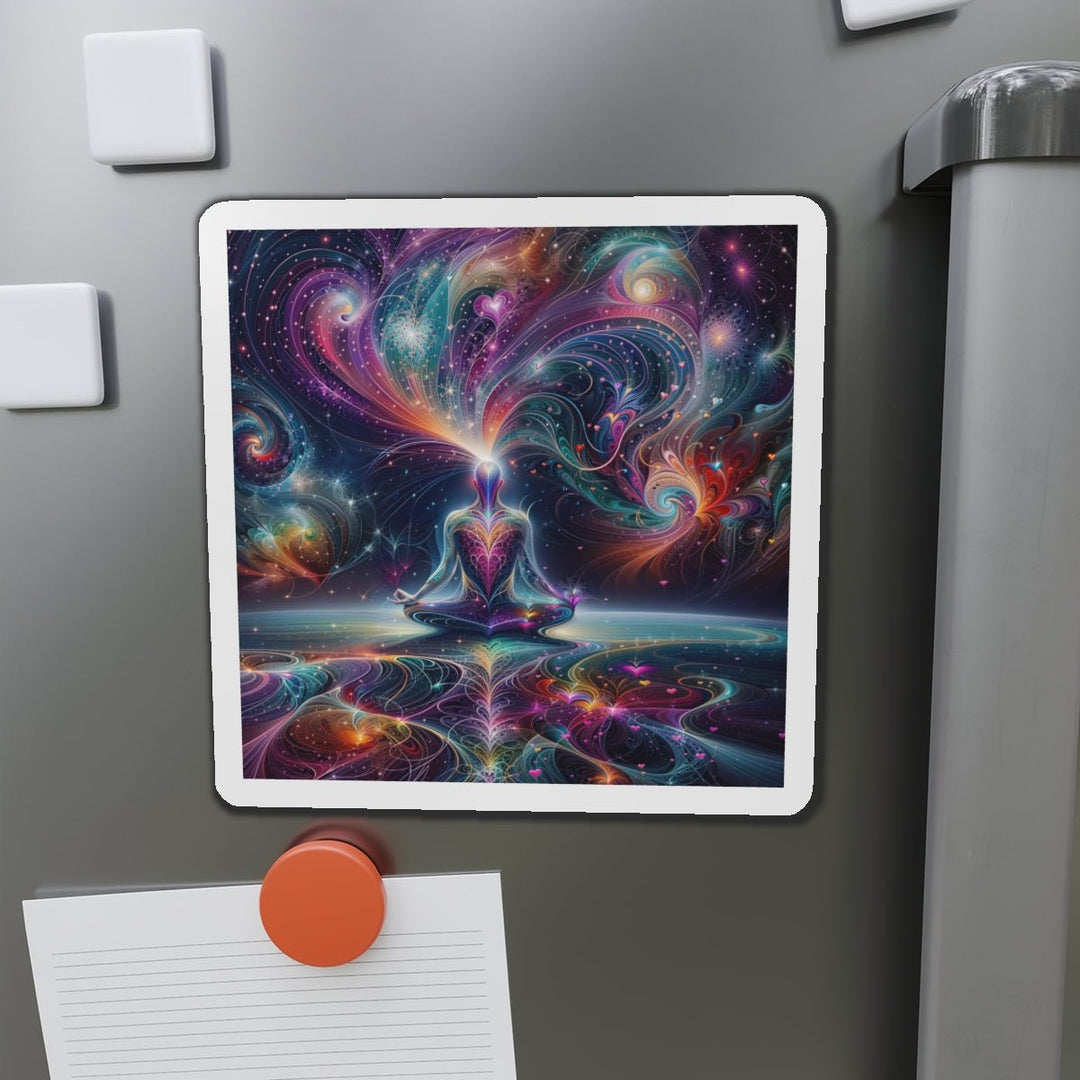 Cosmic Meditation Harmony - Die-cut Magnet - Home Decor - g(0D·IO) - 6 × 6" - Die-Cut - 1 pc