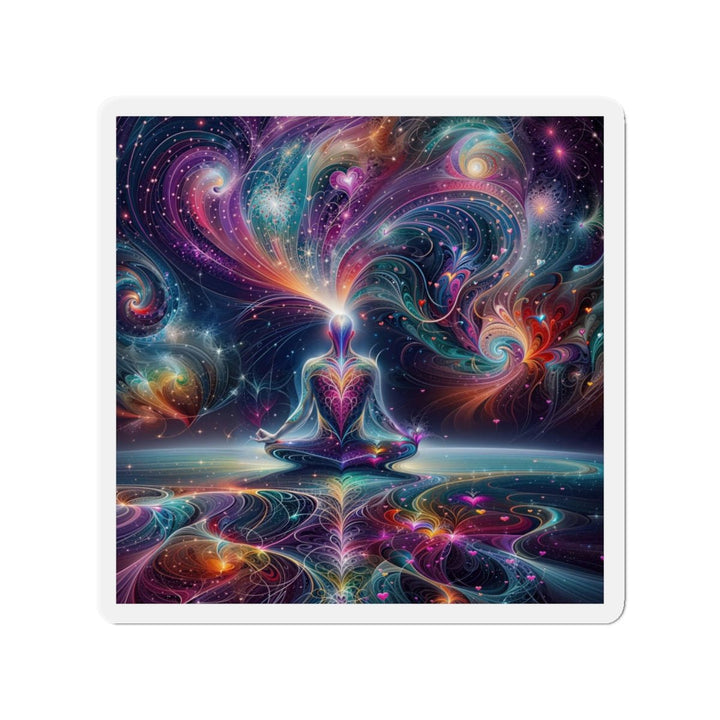 Cosmic Meditation Harmony - Die-cut Magnet - Home Decor - g(0D·IO) - 5" x 5" - Die-Cut - 1 pc