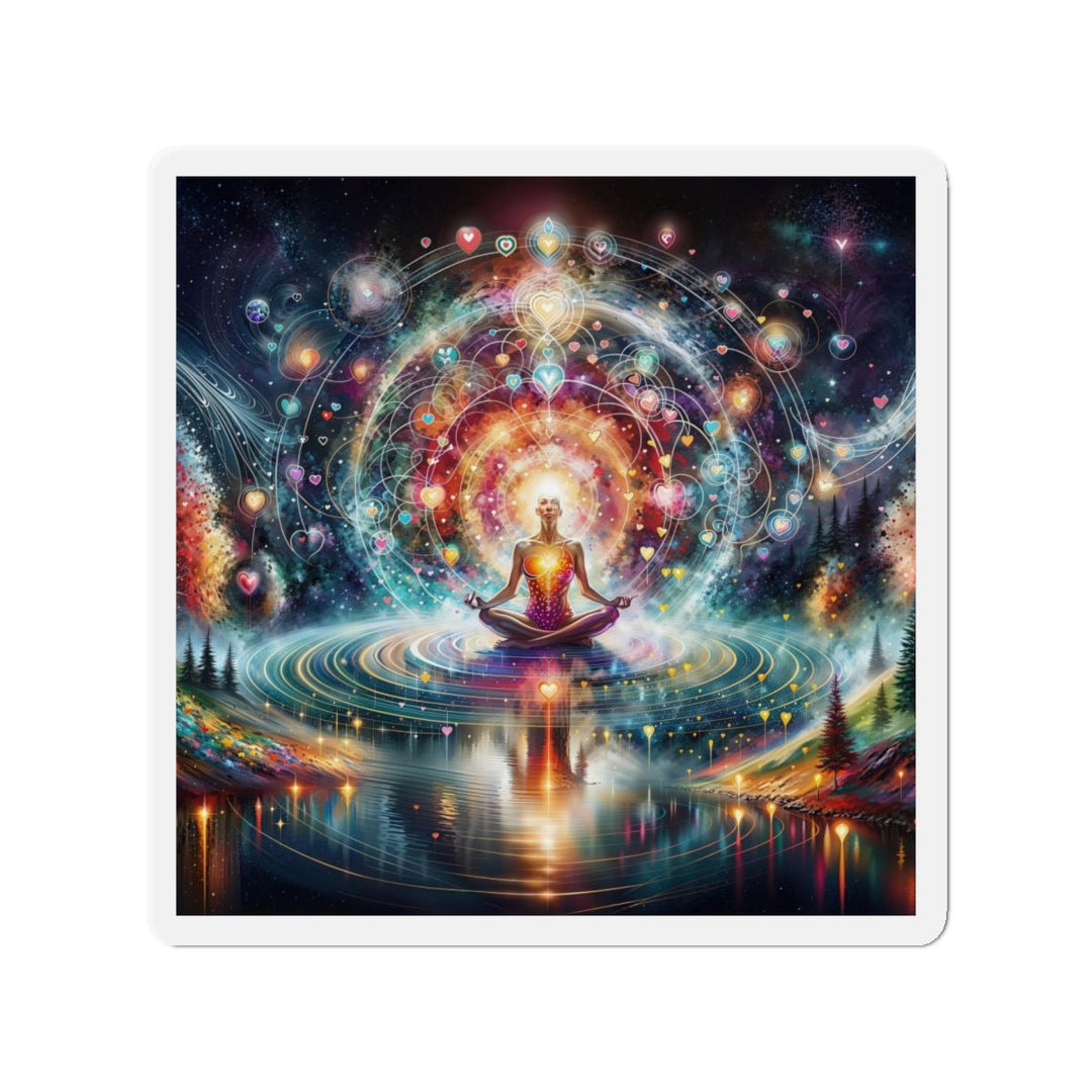 Cosmic Meditation Harmony - Die-cut Magnet - Home Decor - g(0D·IO) - 5" x 5" - Die-Cut - 1 pc