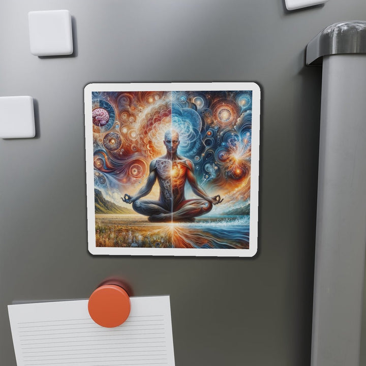 Cosmic Meditation Harmony - Die-cut Magnet - Home Decor - g(0D·IO) - 6 × 6" - Die-Cut - 1 pc