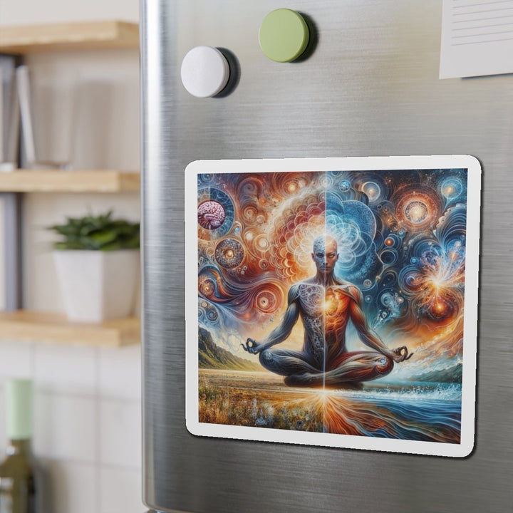 Cosmic Meditation Harmony - Die-cut Magnet - Home Decor - g(0D·IO) - 6 × 6" - Die-Cut - 1 pc