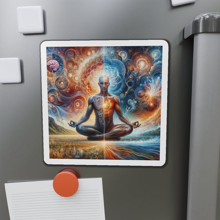 Cosmic Meditation Harmony - Die-cut Magnet - Home Decor - g(0D·IO) - 6 × 6" - Die-Cut - 1 pc