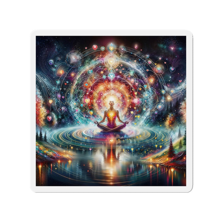 Cosmic Meditation Harmony - Die-cut Magnet - Home Decor - g(0D·IO) - 4" x 4" - Die-Cut - 1 pc