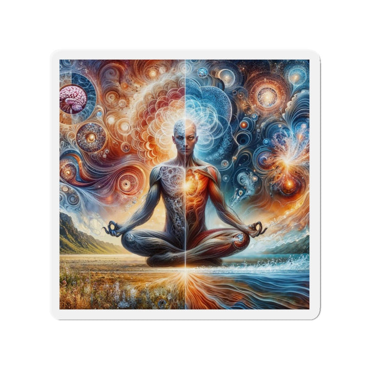 Cosmic Meditation Harmony - Die-cut Magnet - Home Decor - g(0D·IO) - 5" x 5" - Die-Cut - 1 pc