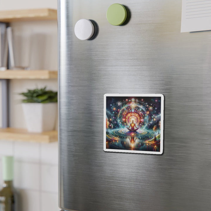 Cosmic Meditation Harmony - Die-cut Magnet - Home Decor - g(0D·IO) - 6 × 6" - Die-Cut - 1 pc