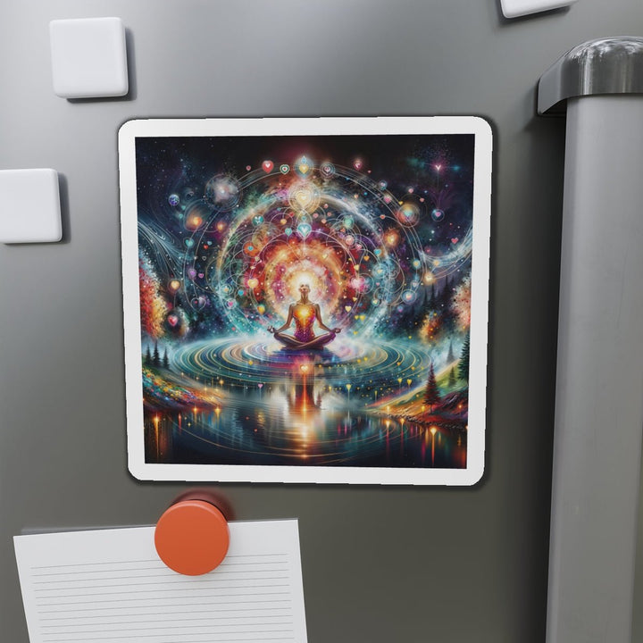 Cosmic Meditation Harmony - Die-cut Magnet - Home Decor - g(0D·IO) - 6 × 6" - Die-Cut - 1 pc
