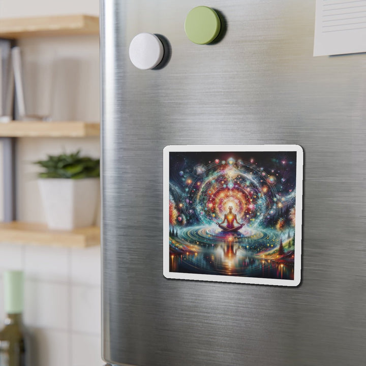 Cosmic Meditation Harmony - Die-cut Magnet - Home Decor - g(0D·IO) - 6 × 6" - Die-Cut - 1 pc