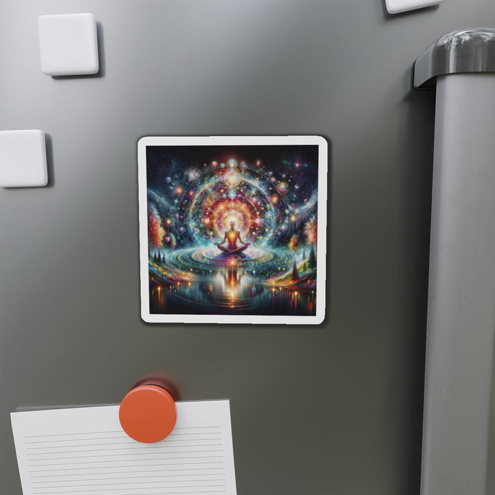 Cosmic Meditation Harmony - Die-cut Magnet - Home Decor - g(0D·IO) - 6 × 6" - Die-Cut - 1 pc