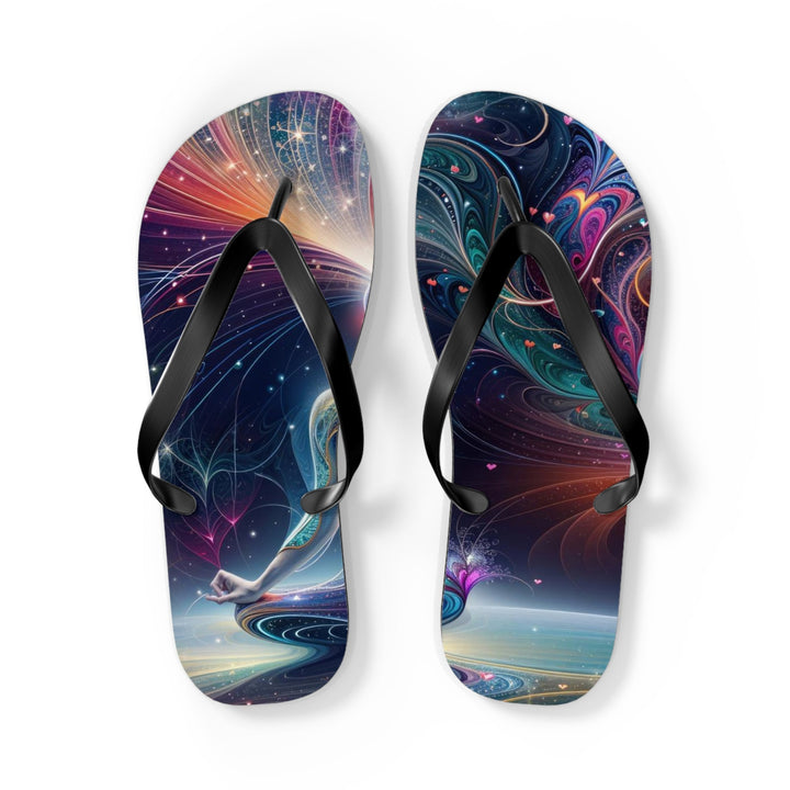 Cosmic Meditation Harmony - Flip Flops - Shoes - g(0D·IO) - L - Black sole -