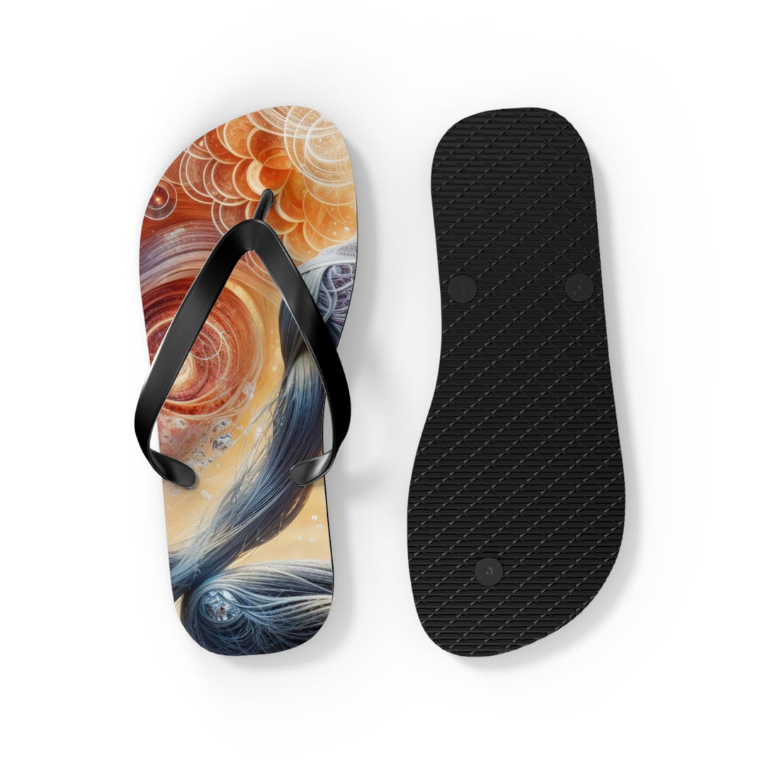 Cosmic Meditation Harmony - Flip Flops - Shoes - g(0D·IO) - XL - Black sole -