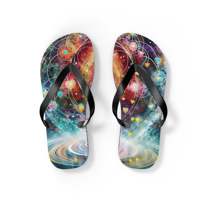 Cosmic Meditation Harmony - Flip Flops - Shoes - g(0D·IO) - S - Black sole -