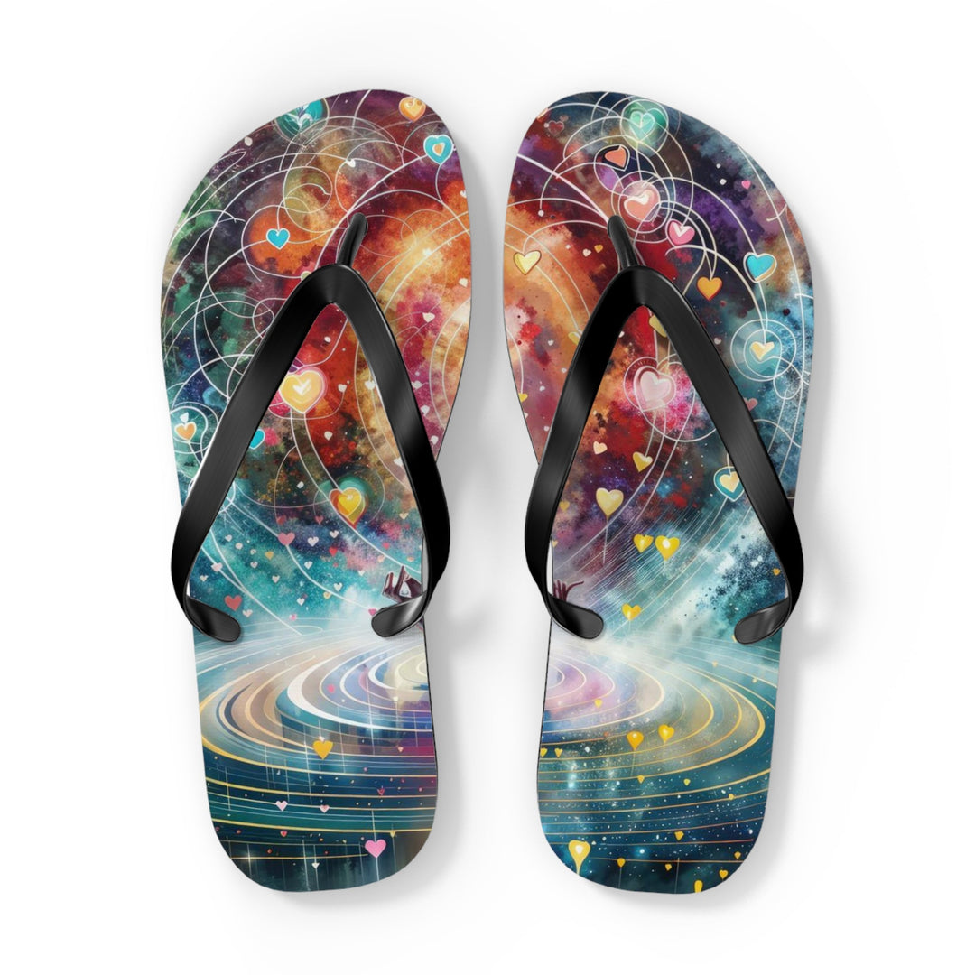 Cosmic Meditation Harmony - Flip Flops - Shoes - g(0D·IO) - XL - Black sole -