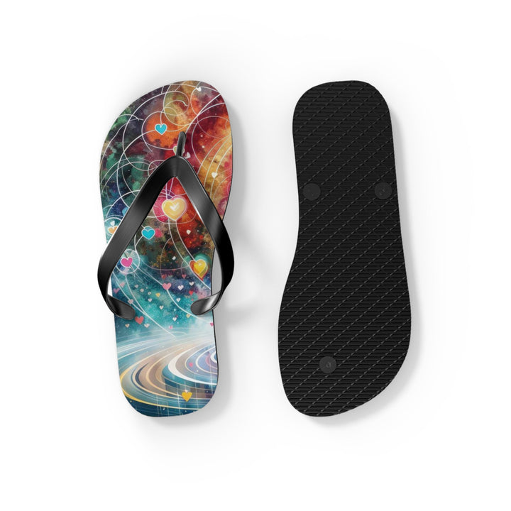 Cosmic Meditation Harmony - Flip Flops - Shoes - g(0D·IO) - XL - Black sole -