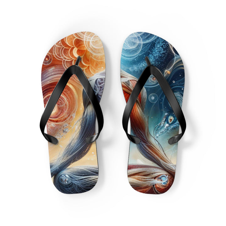 Cosmic Meditation Harmony - Flip Flops - Shoes - g(0D·IO) - M - Black sole -