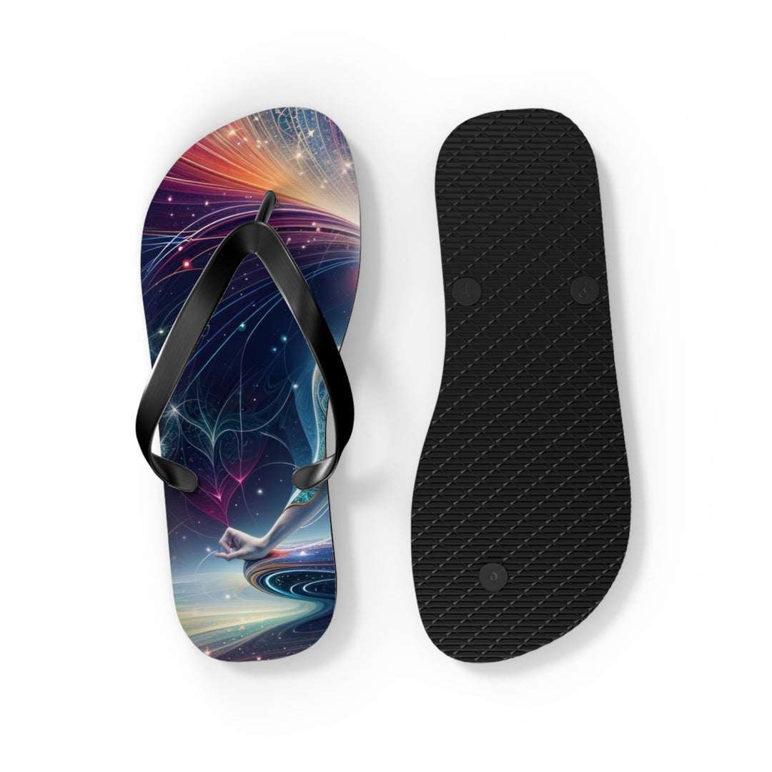 Cosmic Meditation Harmony - Flip Flops - Shoes - g(0D·IO) - XL - Black sole -