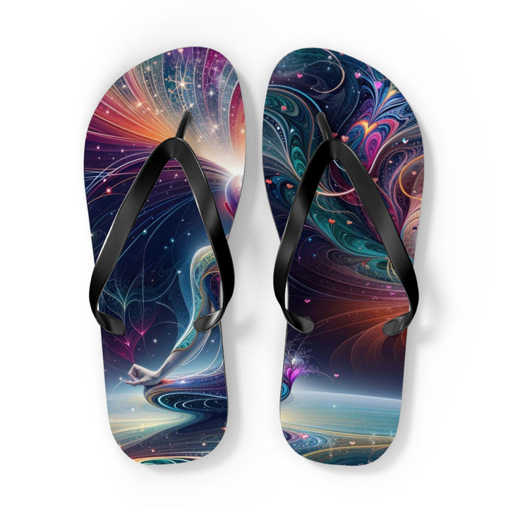 Cosmic Meditation Harmony - Flip Flops - Shoes - g(0D·IO) - XL - Black sole -