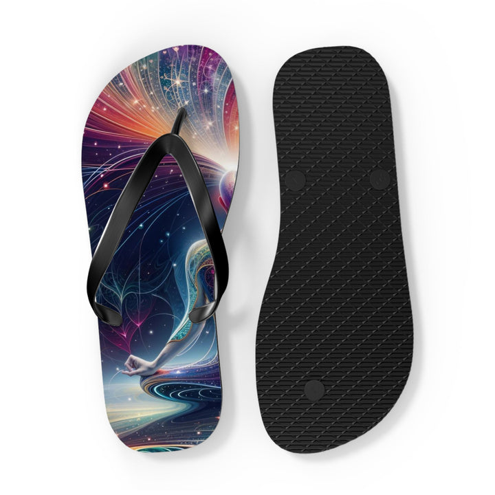 Cosmic Meditation Harmony - Flip Flops - Shoes - g(0D·IO) - XL - Black sole -