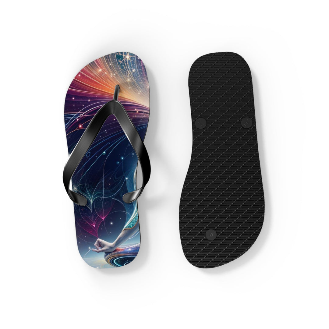 Cosmic Meditation Harmony - Flip Flops - Shoes - g(0D·IO) - XL - Black sole -