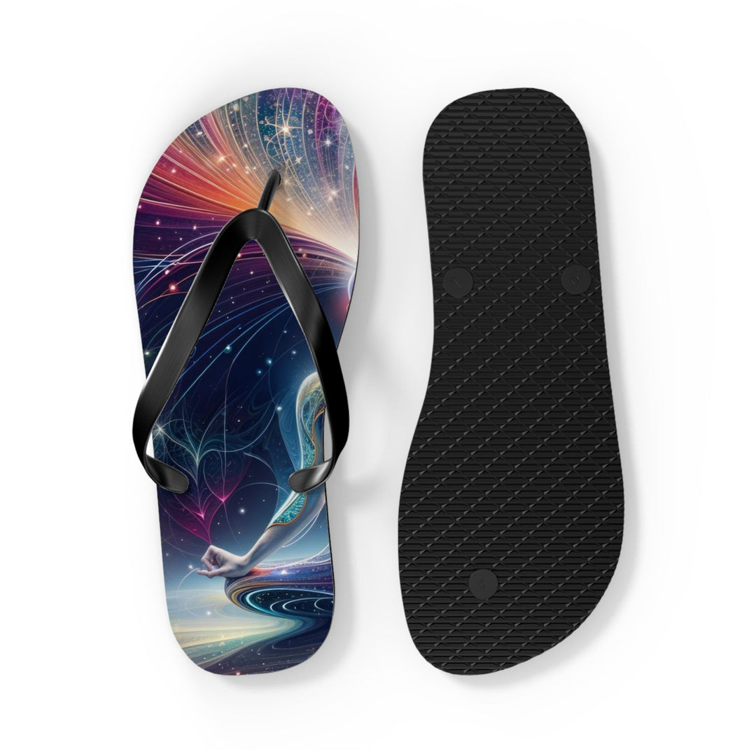 Cosmic Meditation Harmony - Flip Flops - Shoes - g(0D·IO) - XL - Black sole -