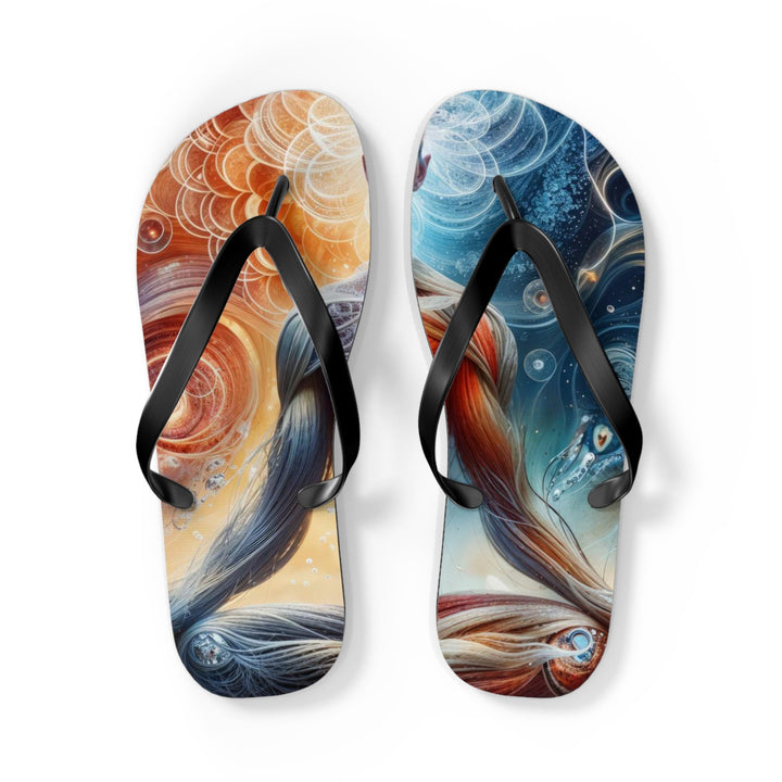 Cosmic Meditation Harmony - Flip Flops - Shoes - g(0D·IO) - L - Black sole -