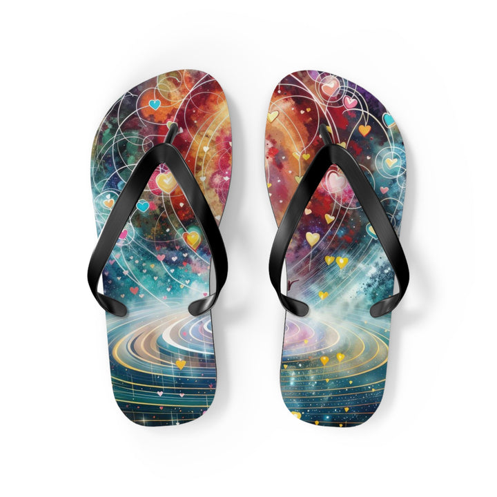 Cosmic Meditation Harmony - Flip Flops - Shoes - g(0D·IO) - M - Black sole -