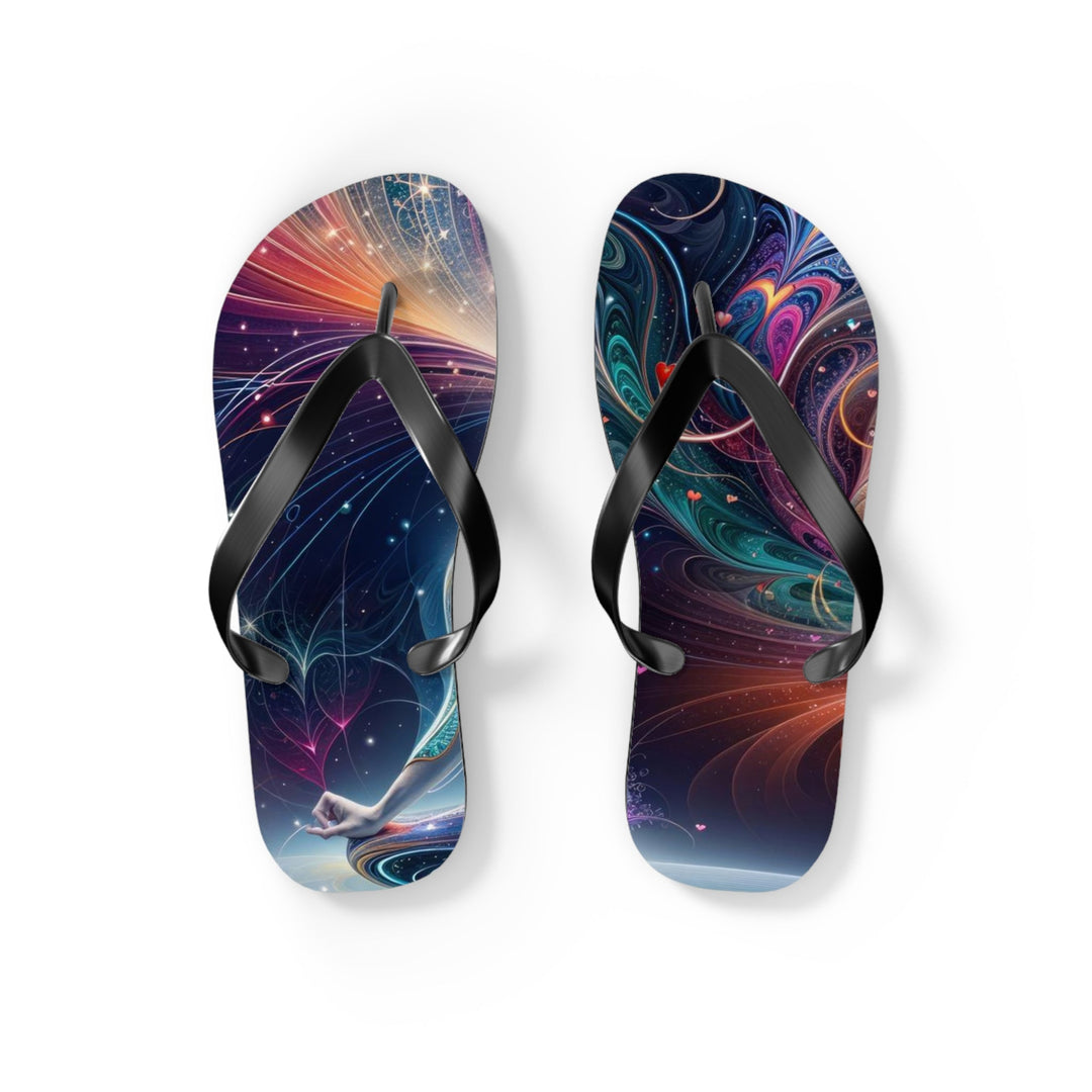 Cosmic Meditation Harmony - Flip Flops - Shoes - g(0D·IO) - S - Black sole -