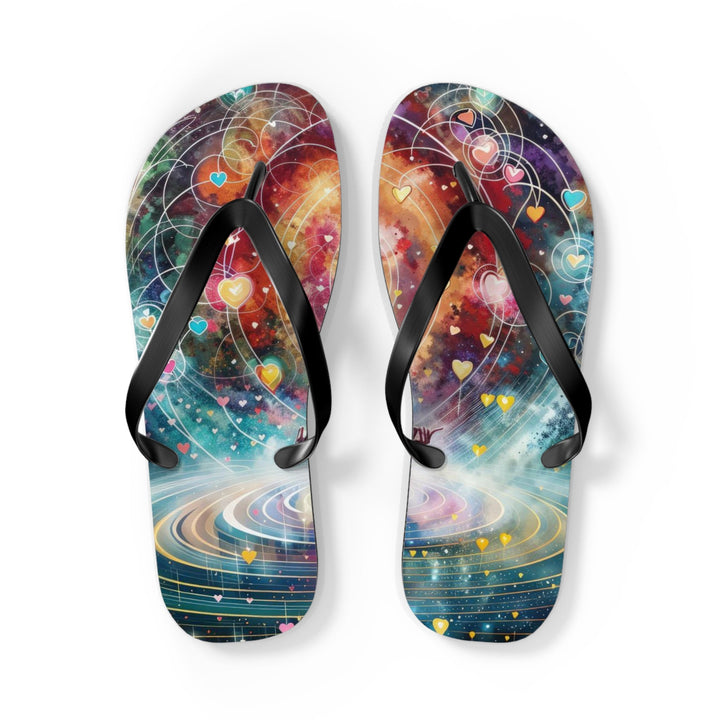 Cosmic Meditation Harmony - Flip Flops - Shoes - g(0D·IO) - L - Black sole -