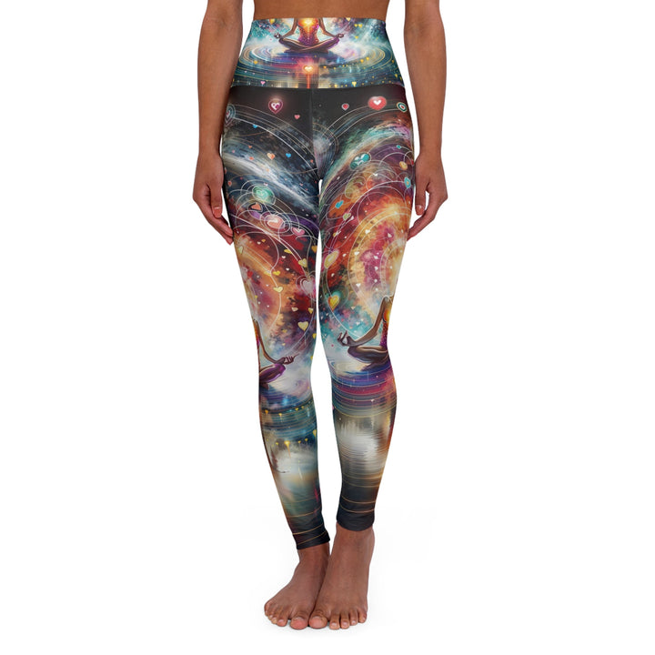 Cosmic Meditation Harmony - High Waisted AOP Yoga Leggings - All Over Prints - g(0D·IO) - XS - -