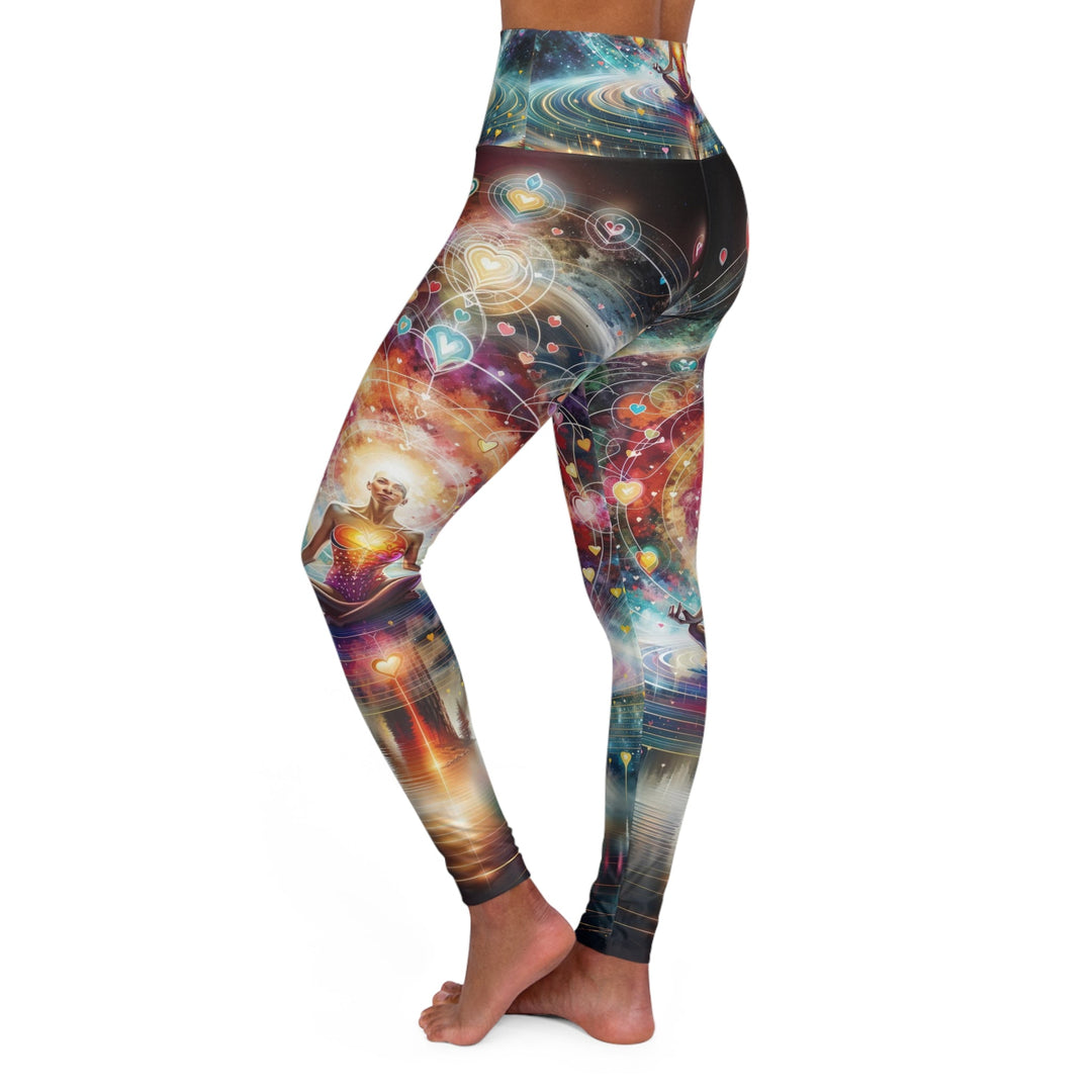 Cosmic Meditation Harmony - High Waisted AOP Yoga Leggings - All Over Prints - g(0D·IO) - XS - -